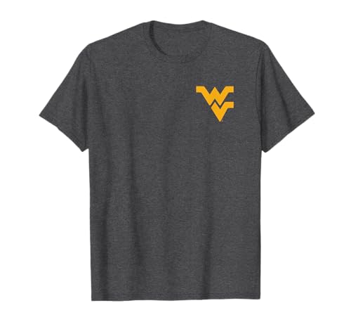 West Virginia Mountaineers Front/Back Mascot Dark Heather T-Shirt