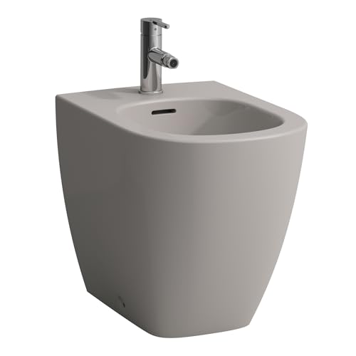LAUFEN Lua Standbidet, mit Überlauf, 1 Hahnloch, 360x520mm, Eckventile innenliegend, H8320810373021, Farbe: Manhattan