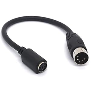 5-pins DIN naar PS/2-kabeladapter, 5-pins MIDI-mannelijk naar 6-pins mini-Din vrouwelijke adapter voor Mabantiat…