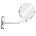 GURUN 10x Magnification Wall Mounted Mirror Swing ArmTwo Sided,8 Inch, Solid Bathroom Mirrors Wall Mounted Chrome Finish M1207(8in,10x)