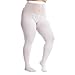 Frola Plus Size Tights for Women Semi Opaque Control Top High Waist Stockings 60 Denier Women's Pantyhose(5X-Langer,White)