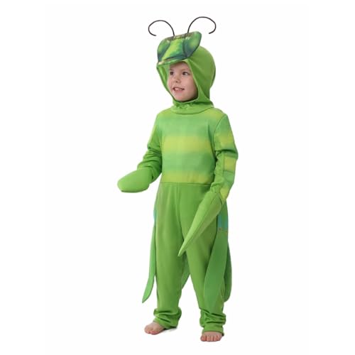 Déguisement Enfant Garçon Costume Carnaval Enfant Animal Mante Religieuse Pyjama Cosplay Spectacle Enfants Journée Internationale Tenue Amusante Robe Vintage Garçons 3 À 10 Ans Déguisement