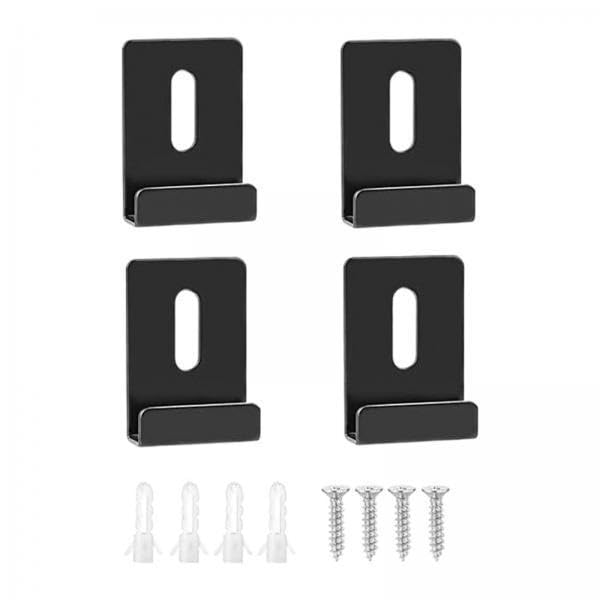 Pinces de retenue de miroir noires Qianly en métal robuste avec système de fixation anti-glisse