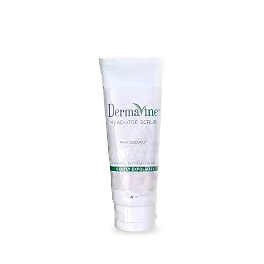DermaVine Facial Scrub and Skin Exfoliator Body Scrub 4oz Tube - Treatment for Acne, Deep Pore Cleansing, Oily Skin, Dry Skin, Facial Blemishes and More!