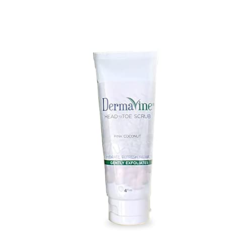 DermaVine Facial Scrub and Skin Exfoliator Body Scrub 4oz Tube - for Refreshing and Rejuvenating Skincare