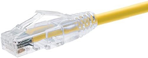 Unirise, USA Clearfit Slim Cat6 Patch Cable, Snagless, Yellow, 7ft CS6-07F-YLW