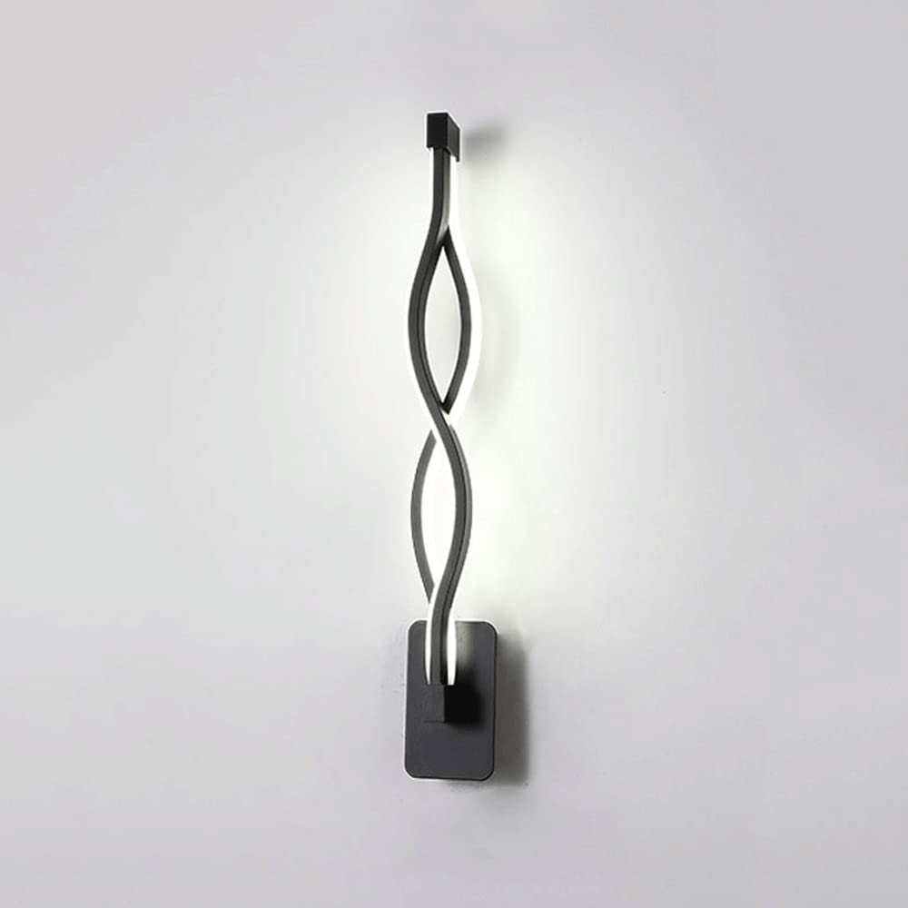 Lámpara de noche LED de diseño ondulado para salones y dormitorios