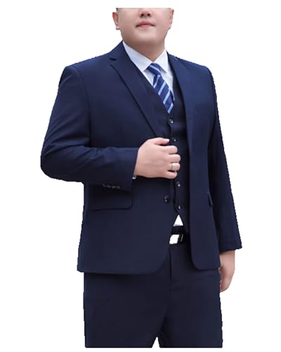 Big Tall Men's 2 Pieces Suit Blazers Jacket and Pants Plus Size Clothing Coat Dress