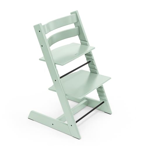 Tripp Trapp Stuhl von Stokke, Soft Mint – Verstellbarer, anpassbarer Stuhl für Kleinkinder, Kinder & Erwachsene – Praktisch, bequem & ergonomisch – Klassisches Design