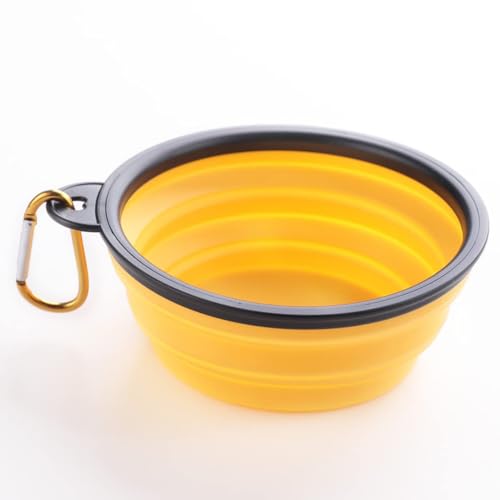Urbane Home Dog Food Bowl|Portable & Collapsible Cat & Dog Bowl|Reusable,Durable,Travel-Friendly|Easy to Store Pet Bowls|Perfect Dog Accessories for Indoor & Outdoor Use|LS198Y|Yellow (B0CP92HNX1) Amazon Price History, Amazon Price Tracker