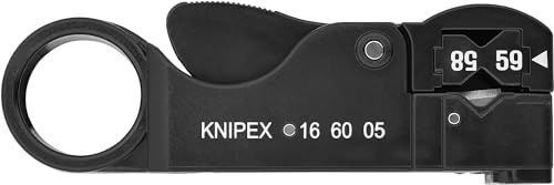 KNIPEX Abisolierwerkzeug für Koaxialkabel, 16 60 05 SB – Ansicht 1
