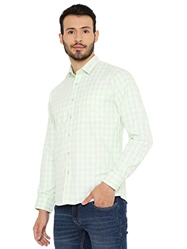 Image of Maharaja Slim Fit Small Checks Shirt for Men