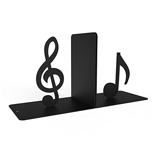 Bookends Music Notes, Bookends For Shelves, Book Ends For Office, Modern Bookends For Desk And Bookshelves, Metal Bookends, Heavy Duty Metal Black Bookend Support, Creative Book Ends. #TOP1