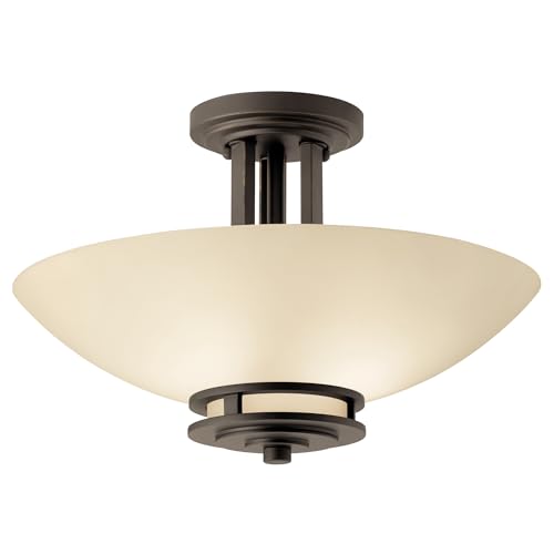 Kichler Hendrik 15" 2-Light Semi-Flush Mount Light, Olde Bronze
