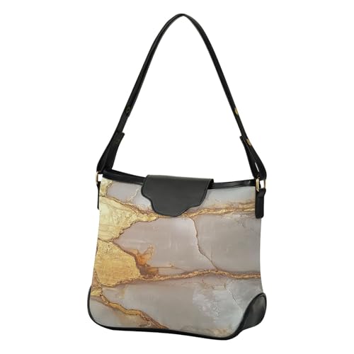 Sac à bandoulière pour filles grand fourre-tout voyage marbre beige