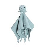 okdiy Organic Cotton Muslin Loveys for Babies,Security Blankets for Baby Lovey,Unisex Baby Essentials Neutral,Baby Registry Search,Newborn Baby Gifts for Boys and Girls(Green)