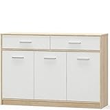 sideboard nussbaum poco Die Kommode ist eine Gegenüberstellung von 2 Schubladen und 3 Türen. Diese Anordnung verbessert die Organisation und bietet außerdem mehr Platz für mehr benötigte Gegenstände
