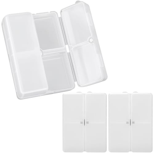 Image of FYY Travel Pill Organizer, Large Pill Box Medicine Case-2pcs Clear