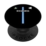 Bandera de Nicaragua, silueta, mapa, de, nicaragua, escudo PopSockets PopGrip Adhesivo