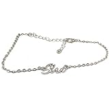 Alternative Intentions Slut Chain Anklets in Black, Silver and Gold - Queen of Spades - Cuckoldress - Mistress (Silver)