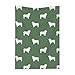 Tcoay Australian Shepherd Silhouette Hunderassen Med Green, Überwürfe für Schlafsofa, Stuhl, dekorative Überwurfdecke, Decke für die Reise, 76,2 x 101,6 cm