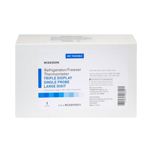 Image of McKesson Refrigerator /Freezer Thermometer with Triple Display, Large, 1 ct