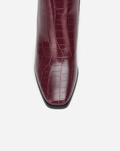 Women's Minimalist Square Toe Ankle Boots - Chunky Heel Work Booties, Office Closed Toe Shoes3