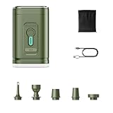 APGLSXY Bombas eléctricas para inflables, inflan rápidamente para flotadores de piscina, bolsas de almacenamiento al vacío, aire con luz de camping, inflador de doble uso