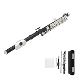 Professional Piccolo C Key, Piccolo Instrument with Screw Driver, Cloth, Bar for Beginners Students