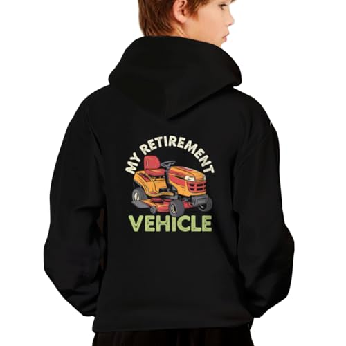 My Retirement Vehicle Funny Lawn Mower Hoodies for Teen Girls Boys Lightweight Kangaroo Pocket Sweatshirt2