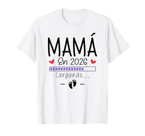 Futura Mamá Primeriza - Anuncio Embarazo Familia 2026 Camiseta