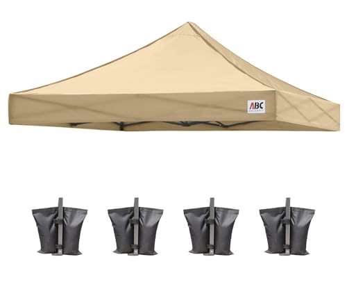 ABCCANOPY Replacement Canopy Top for Pop Up Canopy Tent (10x10 Beige)