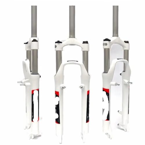 Fork de suspension de vélo de 26 pouces pour frein à disque blanc VTT