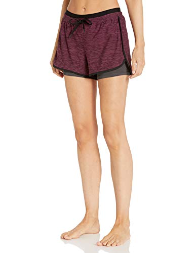 RIBOOM Women Workout Fitness Running Shorts Double Layer Active Yoga Gym Sport Shorts