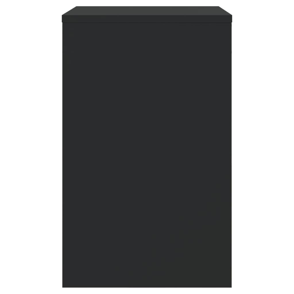 Juego de 3 Mesas Nido, Material Madera de Ingeniería y Metal, Diseño Industrial Apilable, Multifuncional y Compacto, Mesa Auxiliar Sofá, Muebles de Salón, Color Negro, 60x35x56 cm