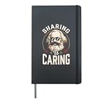 Karl Marx Sharing Is Caring Hardcover Journal, Black
