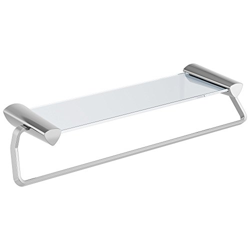 Delta 77480 Zura 24 Towel Bar With Glass Shelf, Chrome