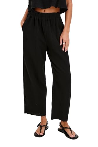 CROP PANTS - LEON, BLACK BY RAILS