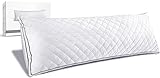Luxury Full Body Pillow， Polyester Bed Pillows，Adjustable Soft Body Pillow,Suitable for Various Postures Sleeping Pillows, 20 Inches x 54 Inches (White)