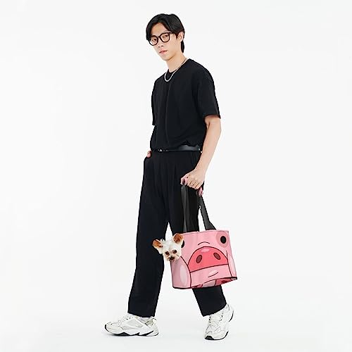 Sac de transport pour chat et petit chien - Fourre-tout portable noir - 6