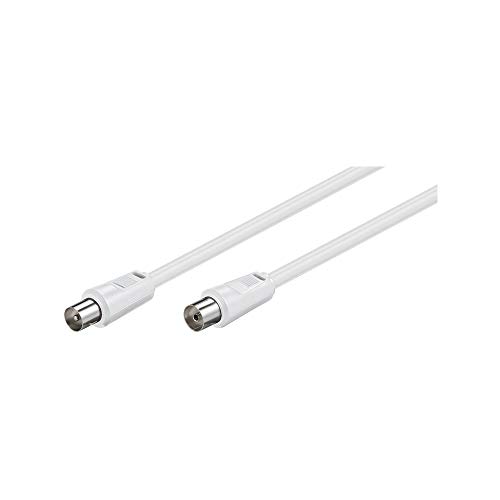 Goobay 50719 Antenna Cable (80 dB), 2x Shielded, 3.5m Length, white