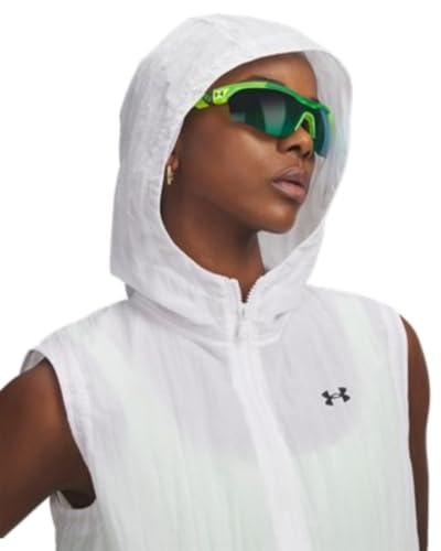 Chaleco Under Armour Rival Woven Ruched 0477 azul con acabado resistente 3