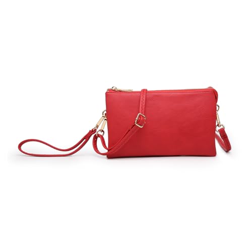Image of JEN & CO. Riley Crossbody Bags for Women Vegan Leather Wristlet Clutch Wallet Purses Handbags with 2 Straps