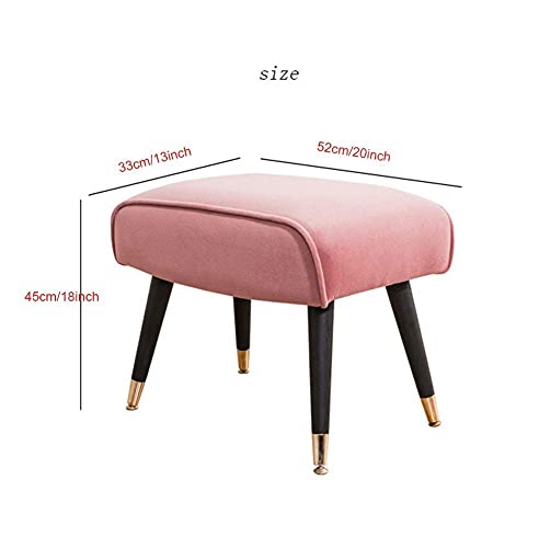 Pouf Rectangulaire Repose-Pieds Doux Kaki Idéal devant la Coiffeuse
