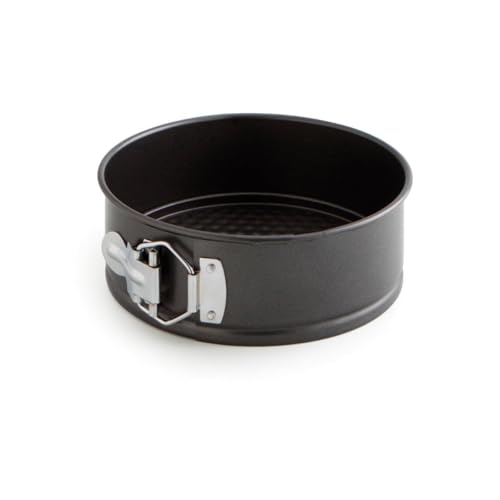 Quid Sweet Grey Molde Redondo Desmontable Acero Pintado, Negro, 17cm