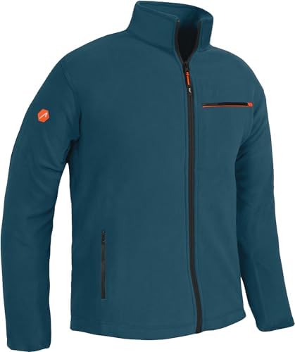 ACE Herren-Fleecejacke, warm und leicht, 3 Zip-Taschen
