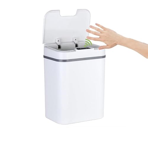 EUNEWR Automatischer Mülleimer Berührungsloser Infrarot-Bewegungssensor-Mülleimer 12L (Weiß) EUNEWR Automatischer Mülleimer Berührungsloser Infrarot-Bewegungssensor-Mülleimer 12L (Weiß)
