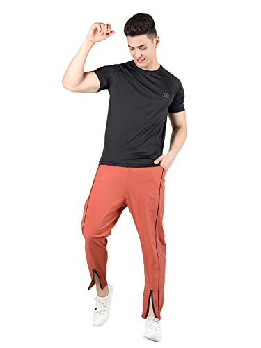 Image of CHKOKKO Men's Regular Fit Mid Rise Solid Sports Running Gym Track Pant Lower With Pocket