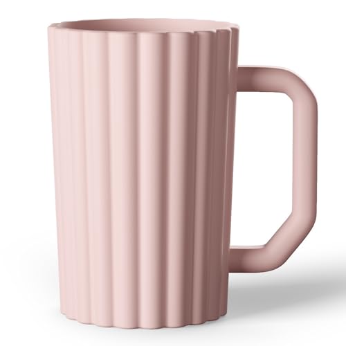 Image of Mintlyfe Baby Bath Rinse Cup, Silicone Body Washing Rinser Cup with Easy Grip Handle (Blush)