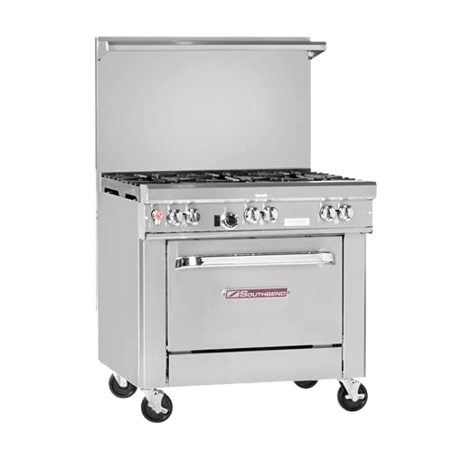 Southbend 36" Ultimate Restaurant Gas Range w/ 4 Non Clog Burners by SOUTH BEND – Iron, Model 4361A-1GR